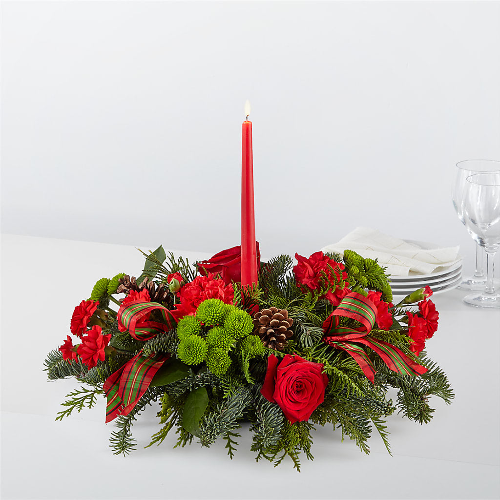 By the Candlelight Centerpiece – Landers Flowers, Savannah MO