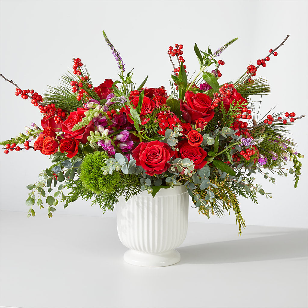 Big Red Bow Bouquet – Landers Flowers, Savannah MO