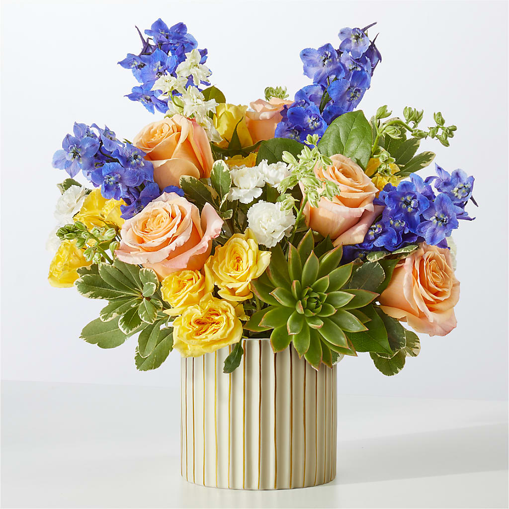 Cobalt Reverie Bouquet – Landers Flowers, Savannah MO