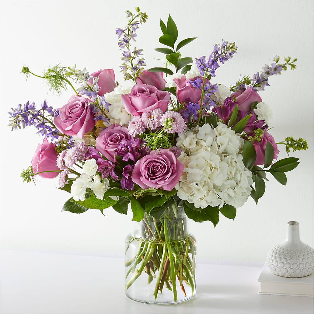 Violet Caress Bouquet – Landers Flowers, Savannah MO