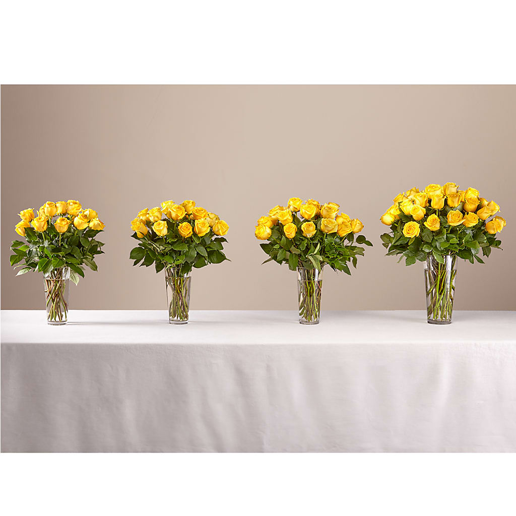 Long Stem Yellow Rose Bouquet – Landers Flowers, Savannah MO