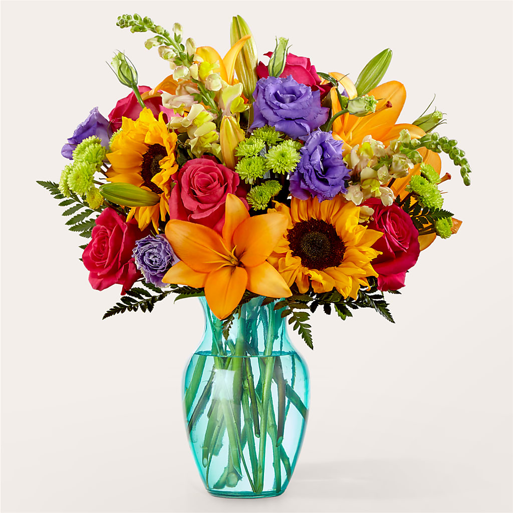 Double Rainbow Bouquet – Landers Flowers, Savannah MO