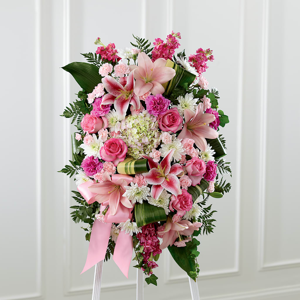 Comforting Standing Spray – Landers Flowers, Savannah MO
