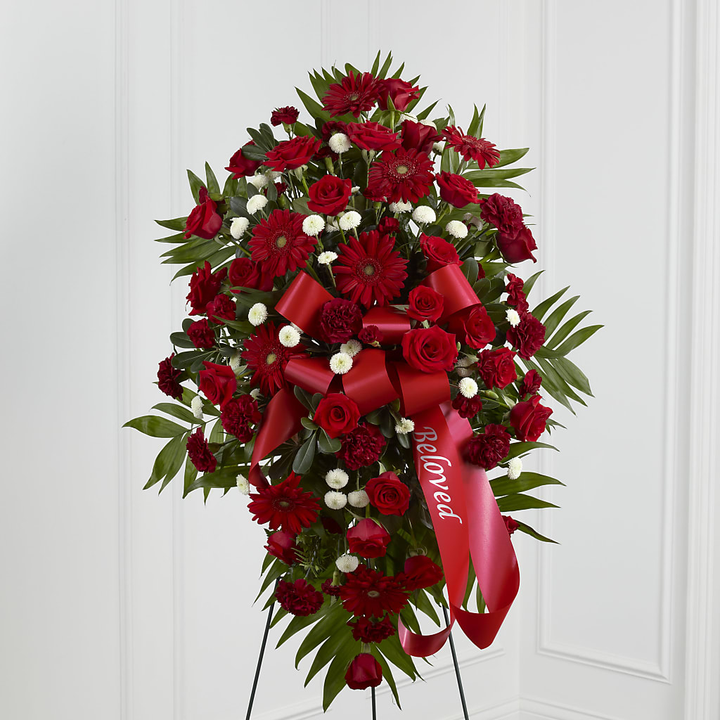 Treasured Memories Standing Spray – Landers Flowers, Savannah MO
