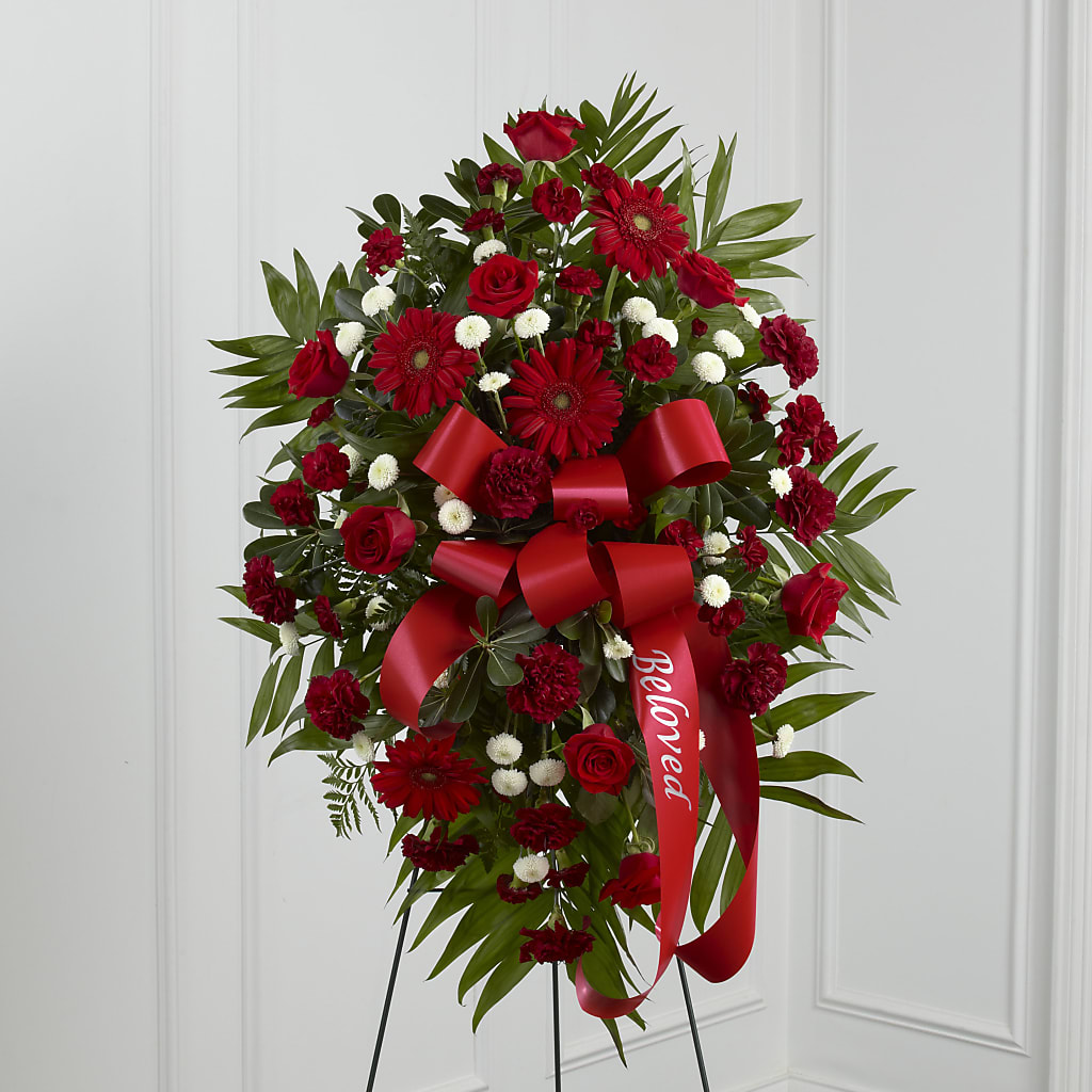 Treasured Memories Standing Spray – Landers Flowers, Savannah MO