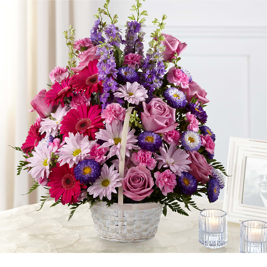 Pastel Peace Basket – Landers Flowers, Savannah MO