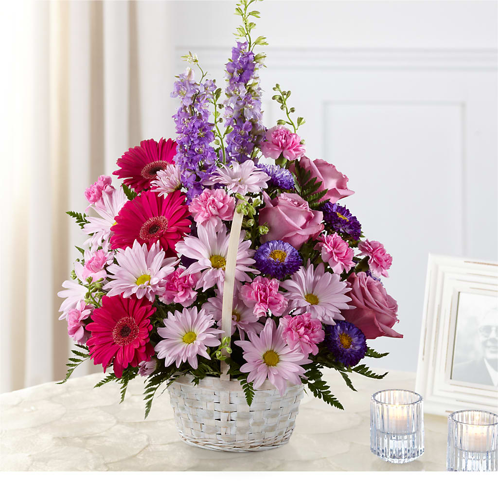 Pastel Peace Basket – Landers Flowers, Savannah MO