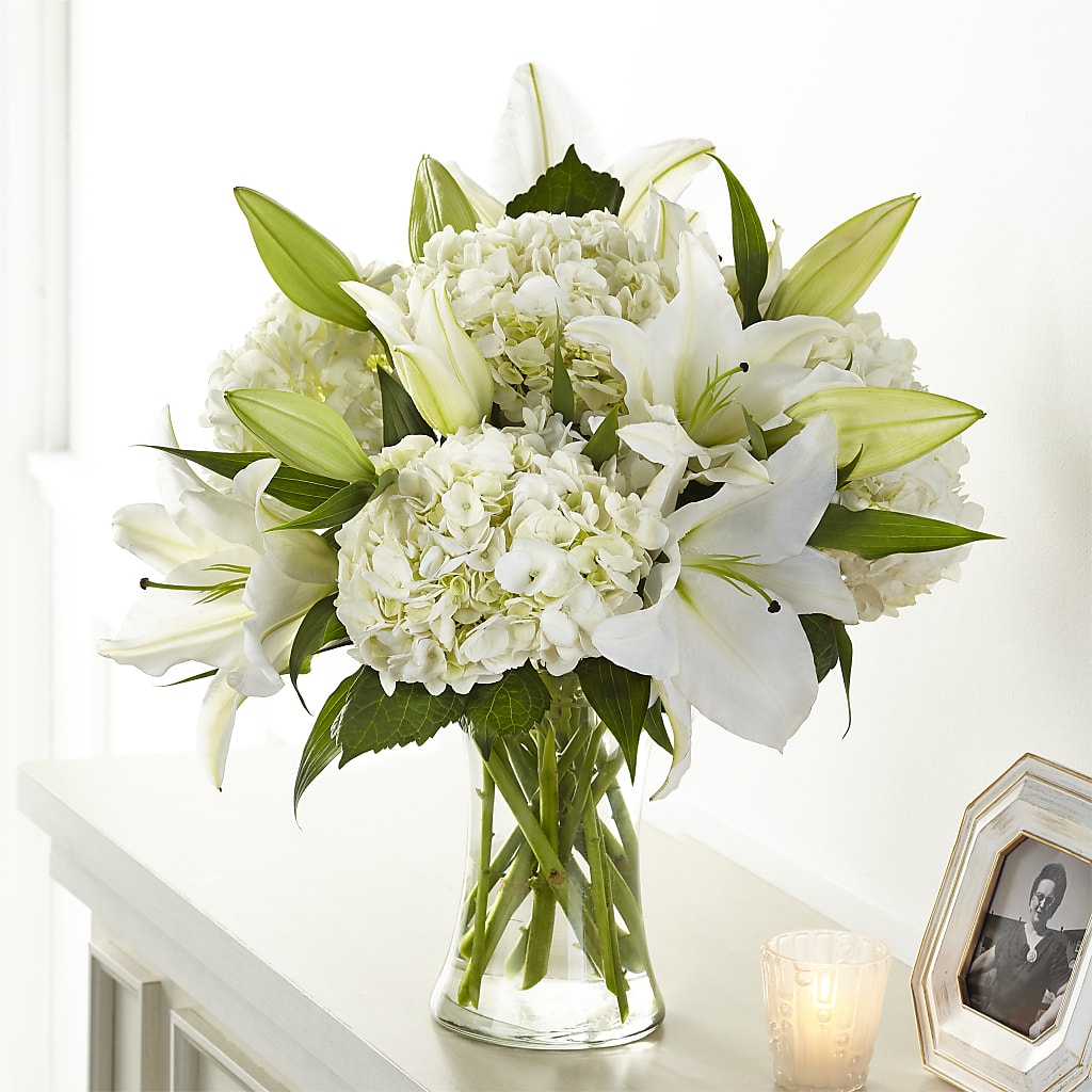 Compassionate Lily Bouquet – Landers Flowers, Savannah MO