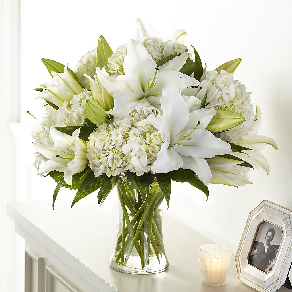 Compassionate Lily Bouquet – Landers Flowers, Savannah MO