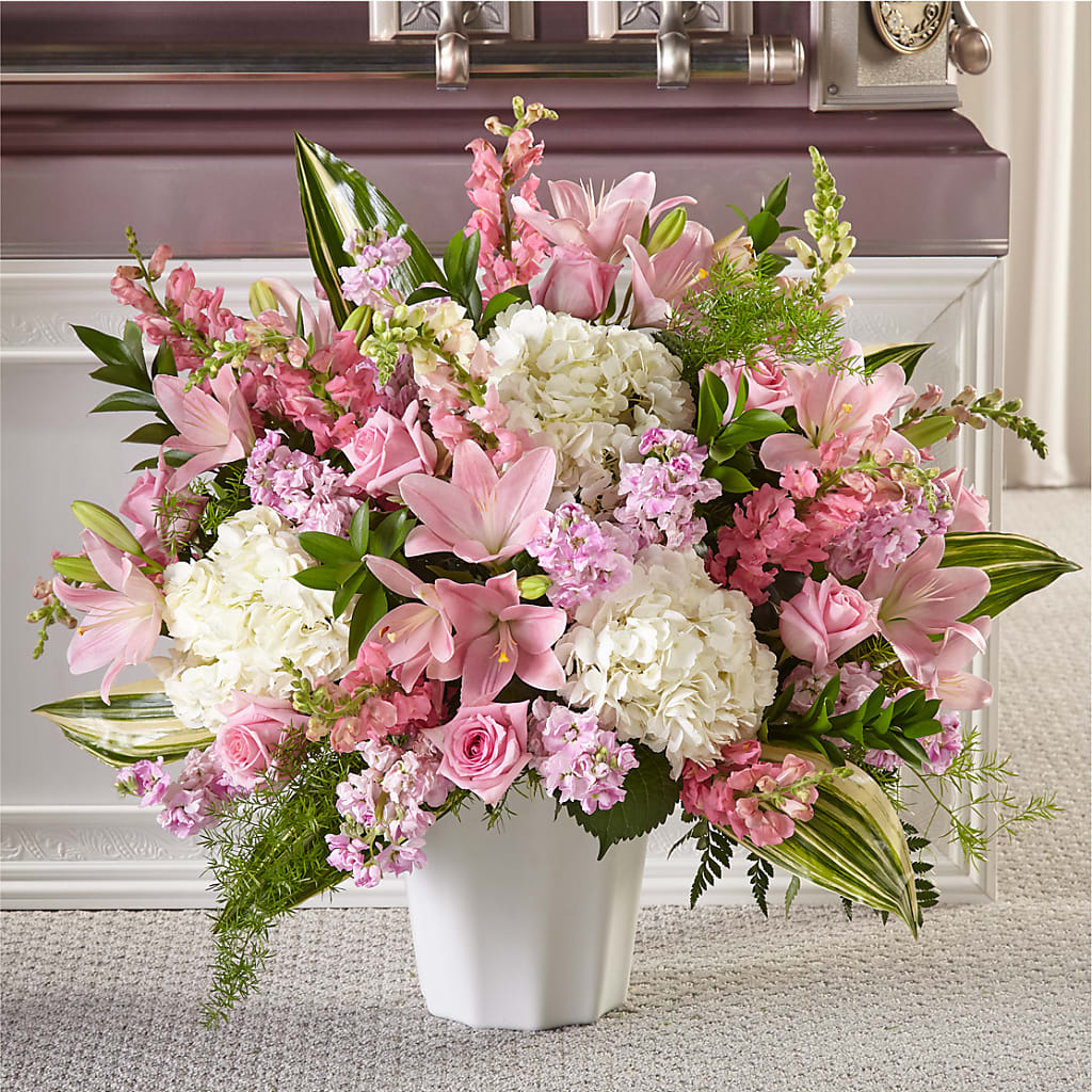Simply Serene Floor Basket – Landers Flowers, Savannah MO