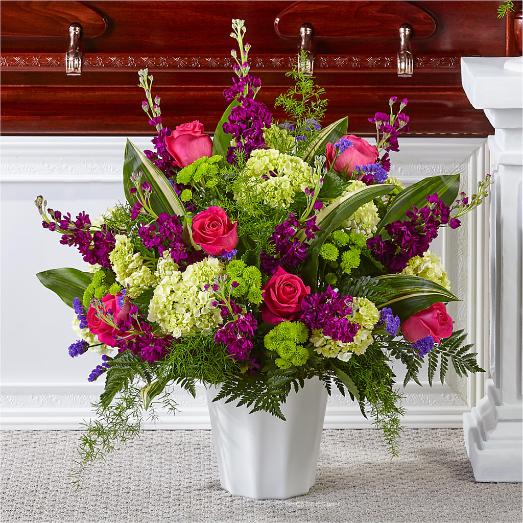 Beautiful Horizons Floor Basket – Landers Flowers, Savannah MO