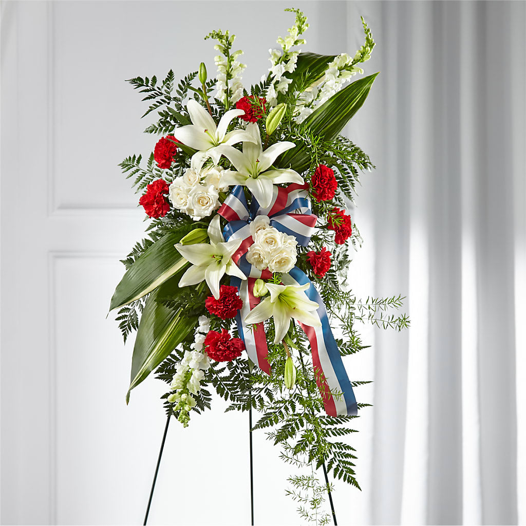 Stars of Life Standing Spray – Landers Flowers, Savannah MO