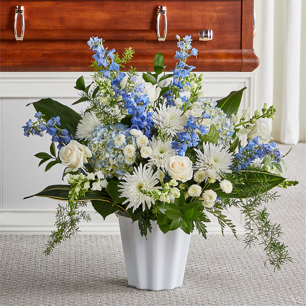 Everlasting Memories Floor Basket – Landers Flowers, Savannah MO