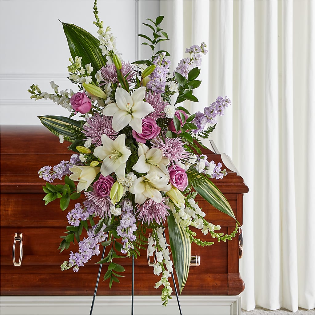 Grateful Hearts Standing Spray – Landers Flowers, Savannah MO
