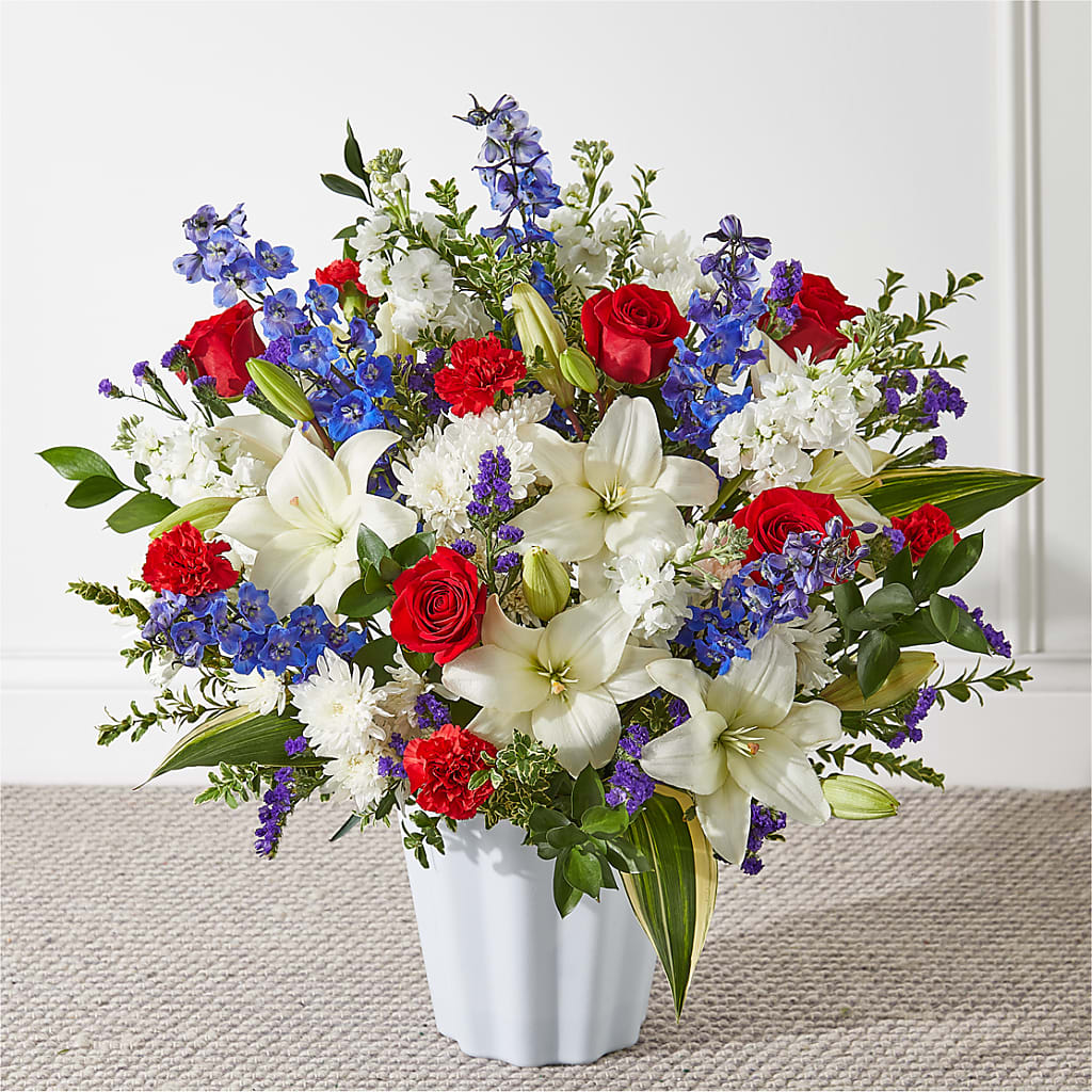 Consoled Floor Basket – Landers Flowers, Savannah MO