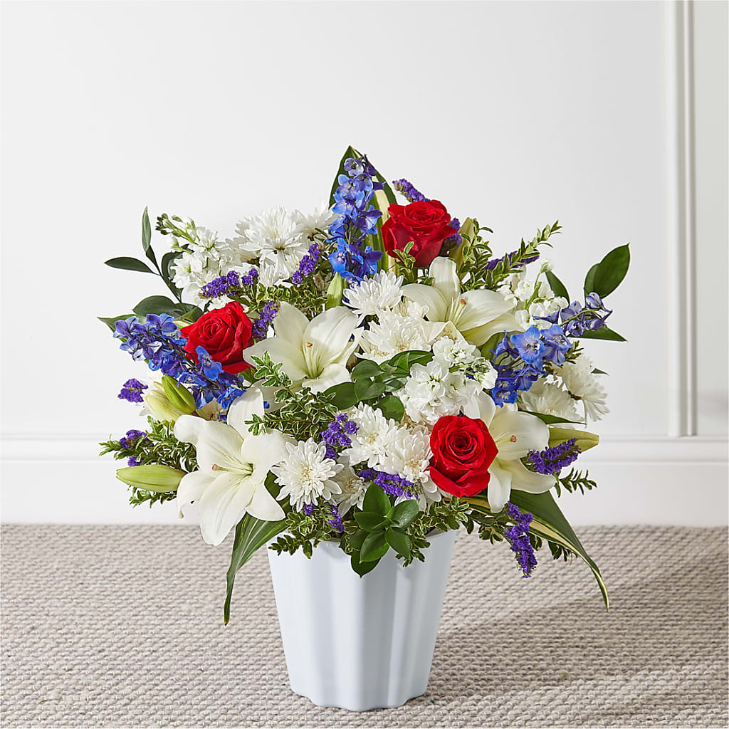 Consoled Floor Basket – Landers Flowers, Savannah MO