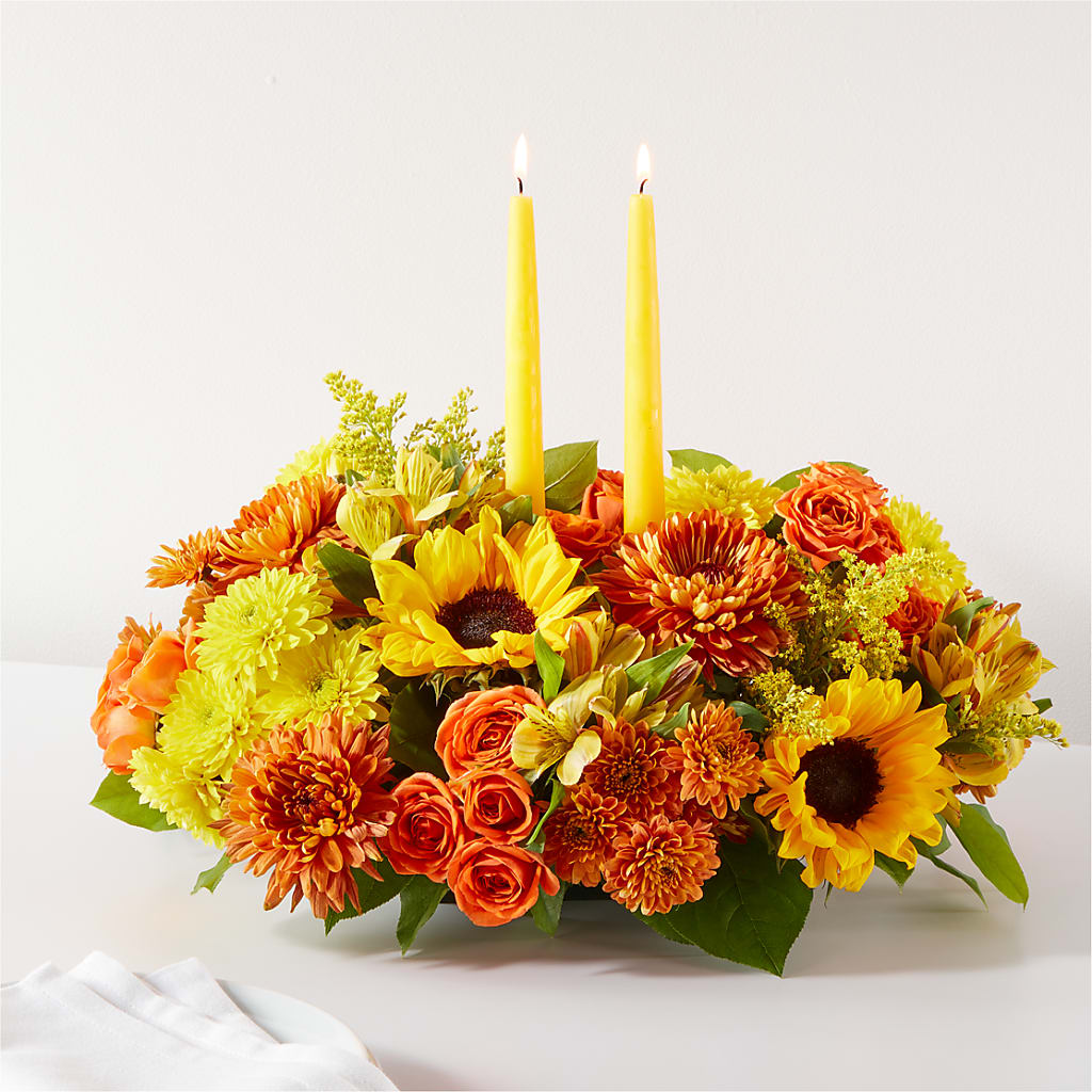 Autumn Harmony Centerpiece – Landers Flowers, Savannah MO