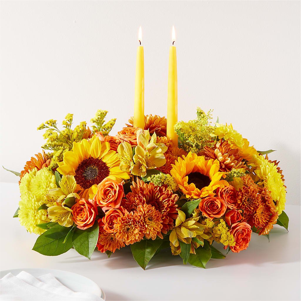 Autumn Harmony Centerpiece – Landers Flowers, Savannah MO