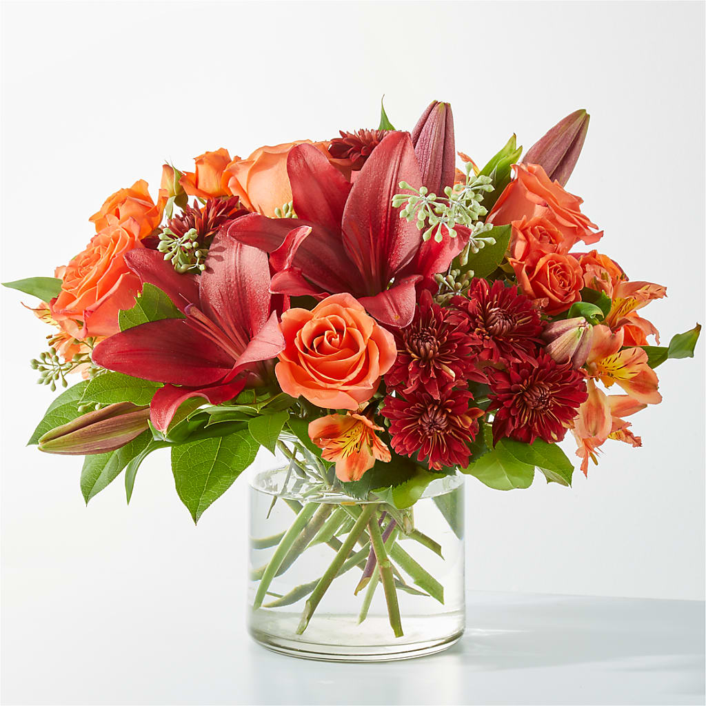 Crimson Leaves Bouquet – Landers Flowers, Savannah MO