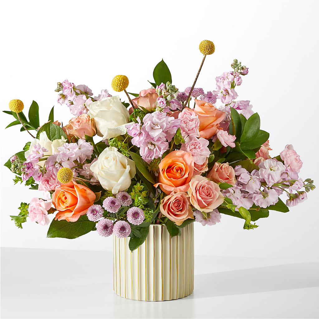 French Market Bouquet with Ivory Vase – Landers Flowers, Savannah MO