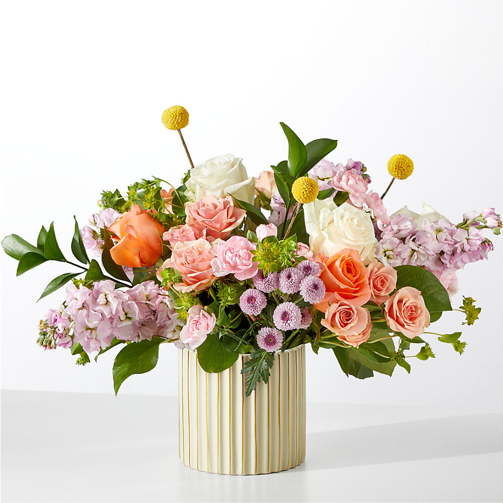 French Market Bouquet with Ivory Vase – Landers Flowers, Savannah MO