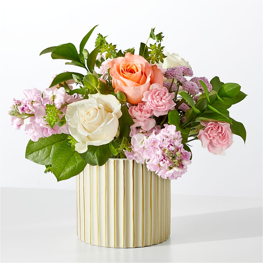 French Market Bouquet with Ivory Vase – Landers Flowers, Savannah MO