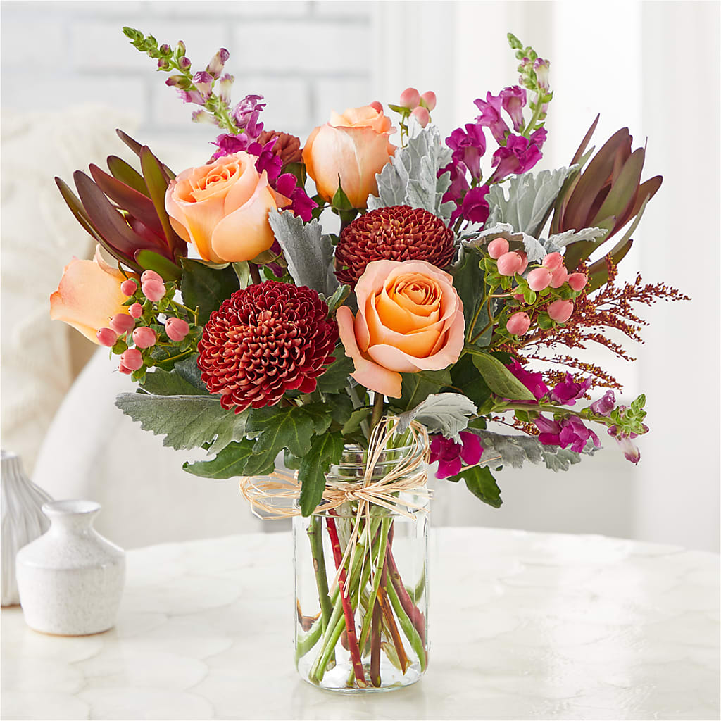 Moody Hues Bouquet – Landers Flowers, Savannah MO
