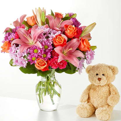 One and Only Bouquet and Bear Bundle –  Landers Flowers, Savannah MO
