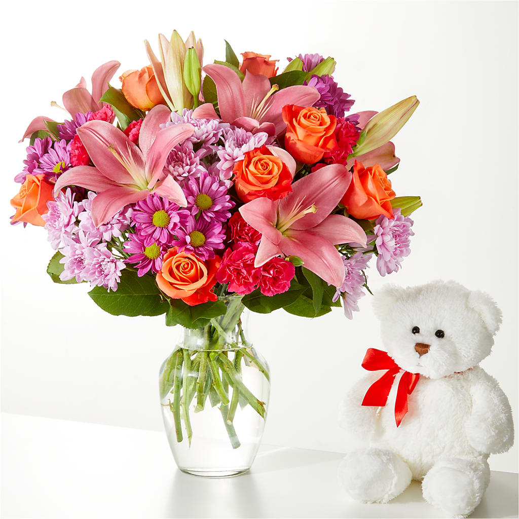 One and Only Bouquet and Bear Bundle –  Landers Flowers, Savannah MO