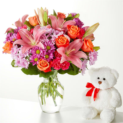 One and Only Bouquet and Bear Bundle –  Landers Flowers, Savannah MO