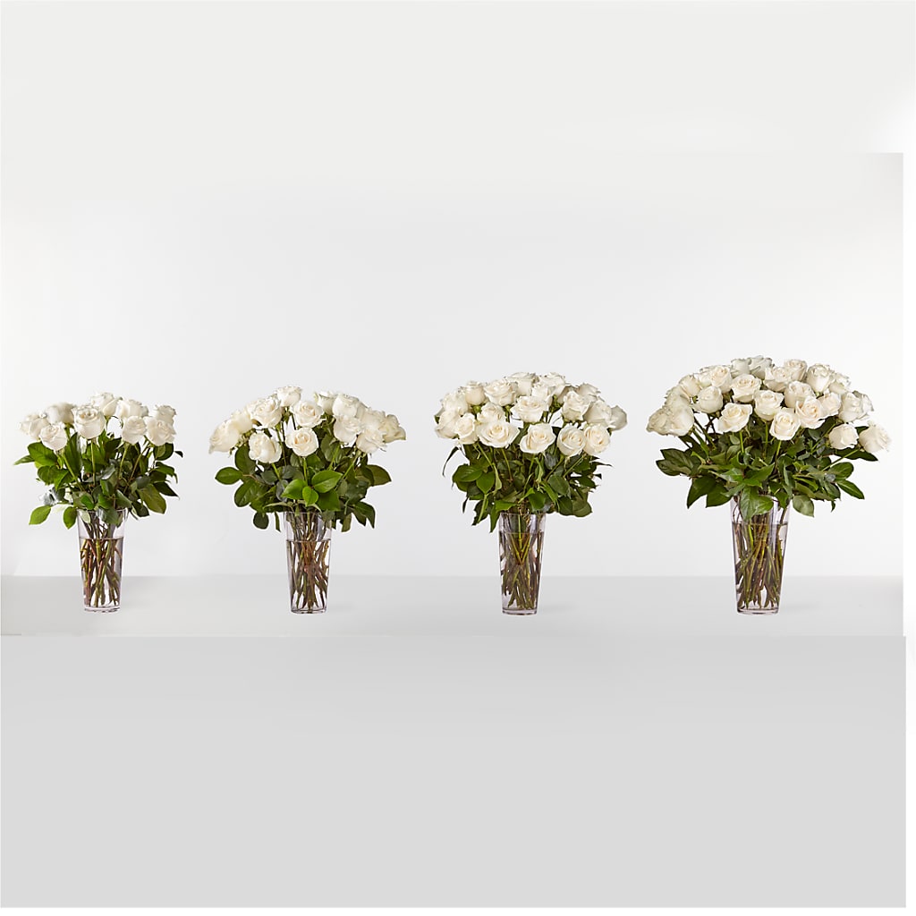 Long Stem White Rose Bouquet –  Landers Flowers, Savannah MO
