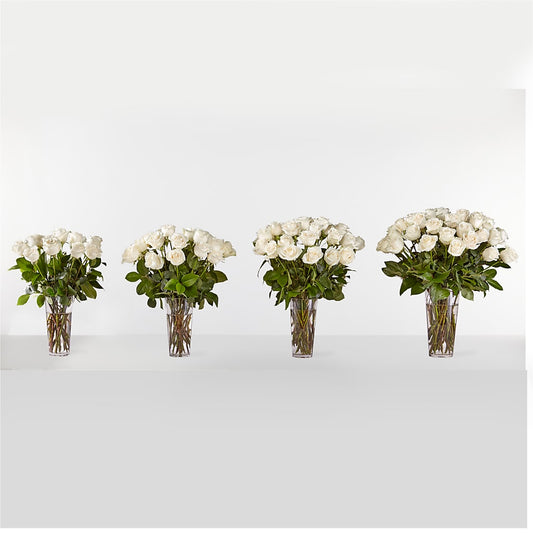 Long Stem White Rose Bouquet –  Landers Flowers, Savannah MO