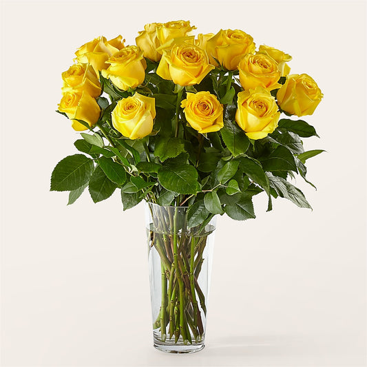 Long Stem Yellow Rose Bouquet –  Landers Flowers, Savannah MO