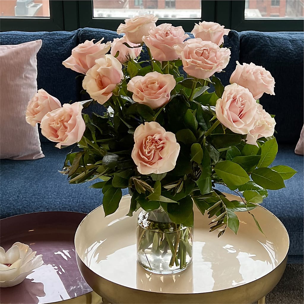Long Stem Pink Rose Bouquet –  Landers Flowers, Savannah MO