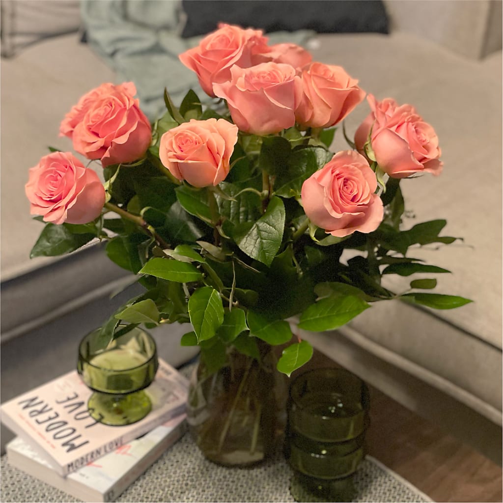Long Stem Pink Rose Bouquet –  Landers Flowers, Savannah MO
