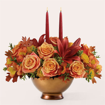 Harvest Table Centerpiece –  Landers Flowers, Savannah MO