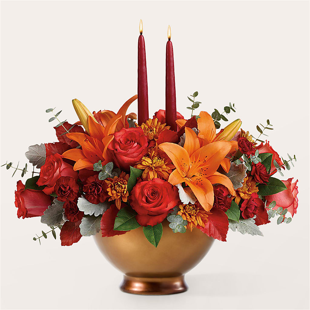 Fruits of Fall Centerpiece –  Landers Flowers, Savannah MO