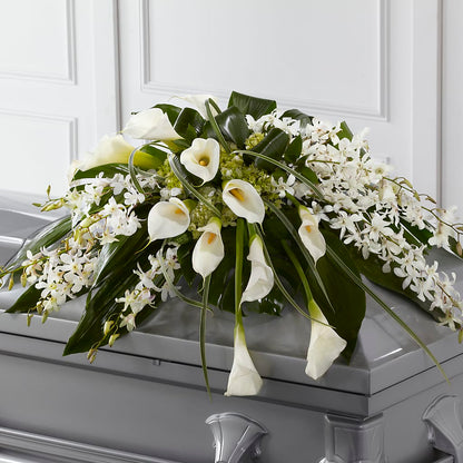Angel Wings Casket Spray –  Landers Flowers, Savannah MO