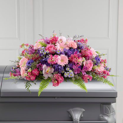 Glorious Garden Casket Spray –  Landers Flowers, Savannah MO