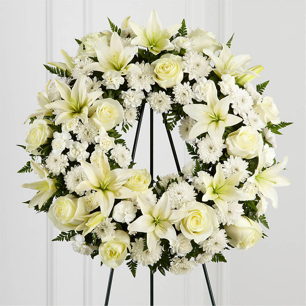 Treasured Tribute Wreath –  Landers Flowers, Savannah MO