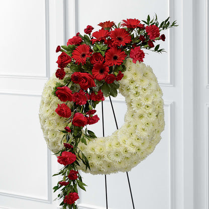Graceful Tribute Wreath –  Landers Flowers, Savannah MO
