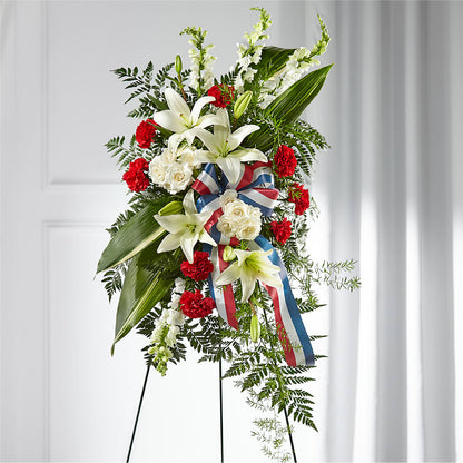 Stars of Life Standing Spray –  Landers Flowers, Savannah MO