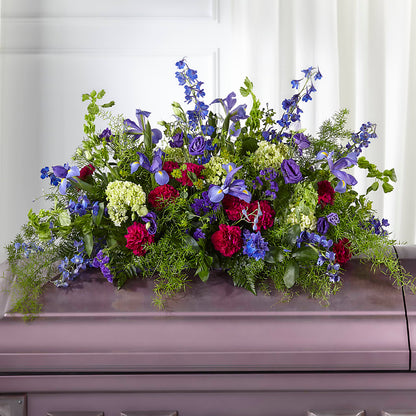 Always Treasured Casket Spray –  Landers Flowers, Savannah MO