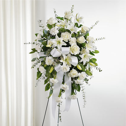 With Care Standing Spray –  Landers Flowers, Savannah MO