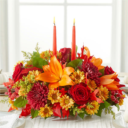 Autumn's Embrace Centerpiece –  Landers Flowers, Savannah MO