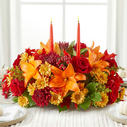 Autumn's Embrace Centerpiece –  Landers Flowers, Savannah MO