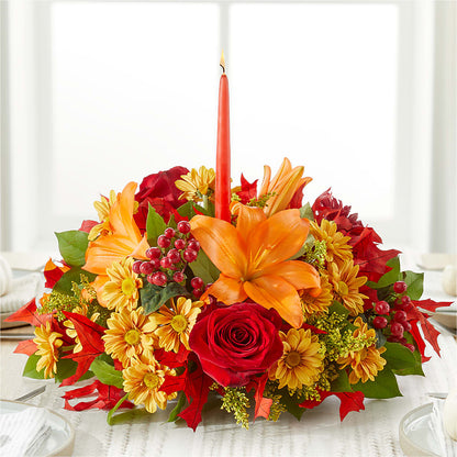 Autumn's Embrace Centerpiece –  Landers Flowers, Savannah MO