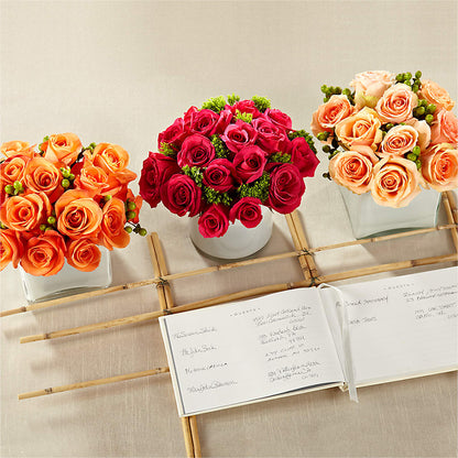 Dawn Rose Centerpiece –  Landers Flowers, Savannah MO